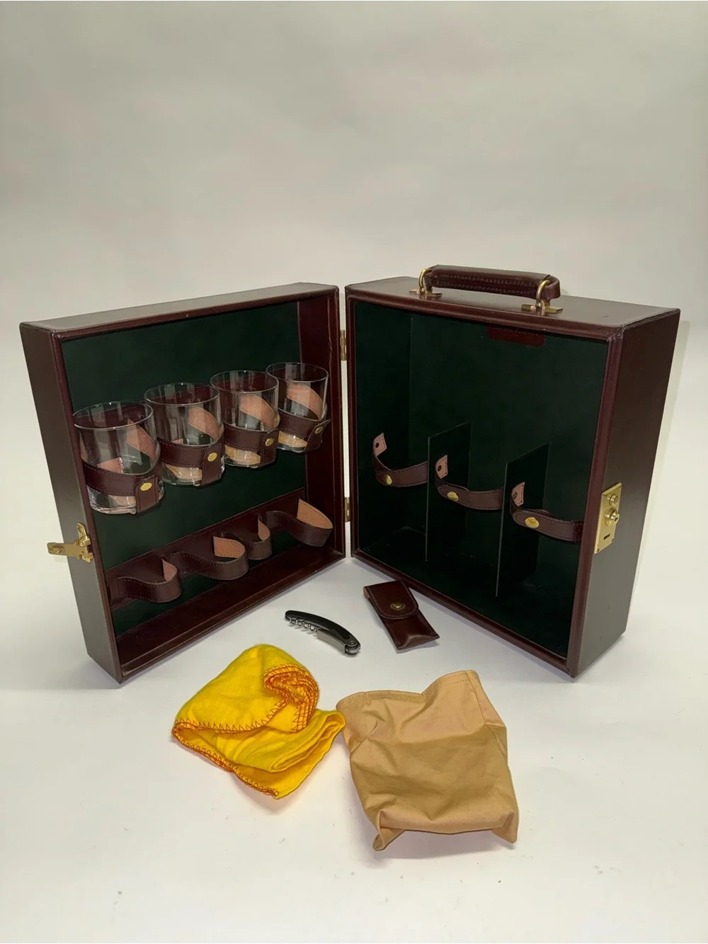 SWAINE ADENEY Leather Travel Bar - Brown